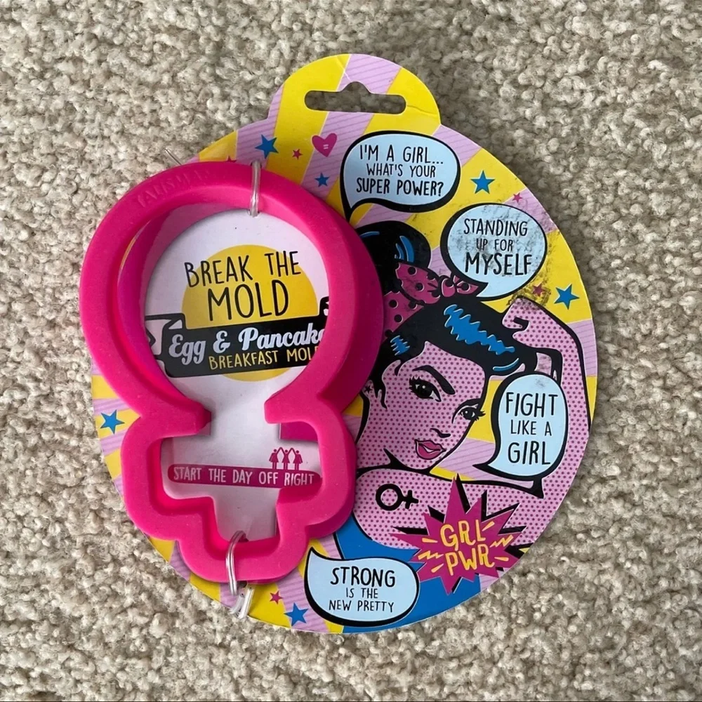 Pancake Mold Female Sign She Her Pronoun Feminism Pink Silicone Egg Gadget NEW!